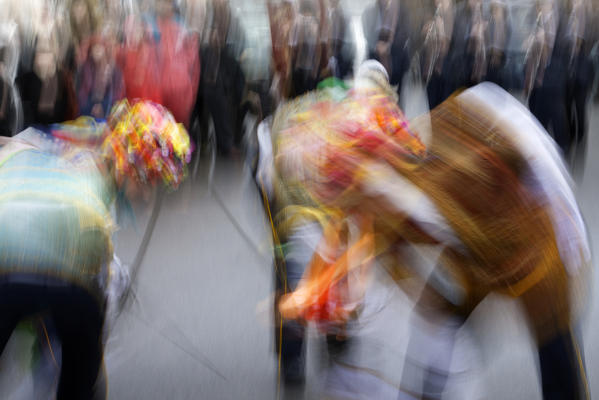 Susa valley,Giaglione,Turin,Piedmont,Italy. Alpine carnival Spadonari di Giaglione