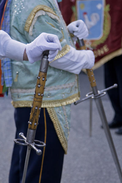 Susa valley,Giaglione,Turin,Piedmont,Italy. Alpine carnival Spadonari di Giaglione