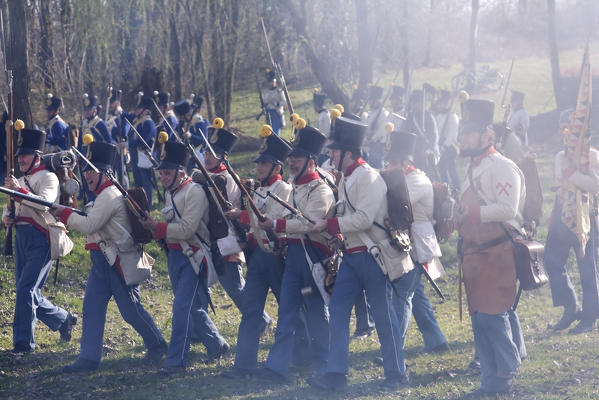 Novara,Piedmont,Italy. Battle of Novara historical reenactment