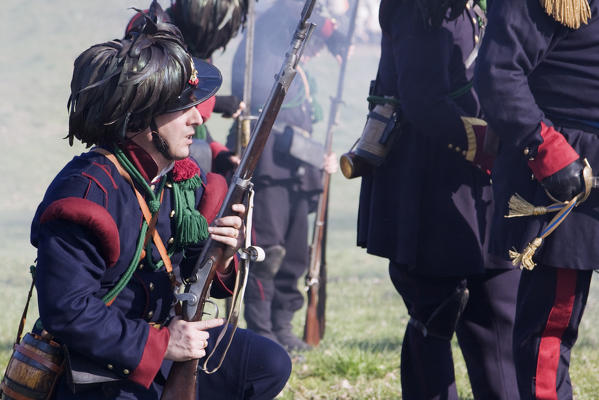 Novara,Piedmont,Italy. Battle of Novara historical reenactment