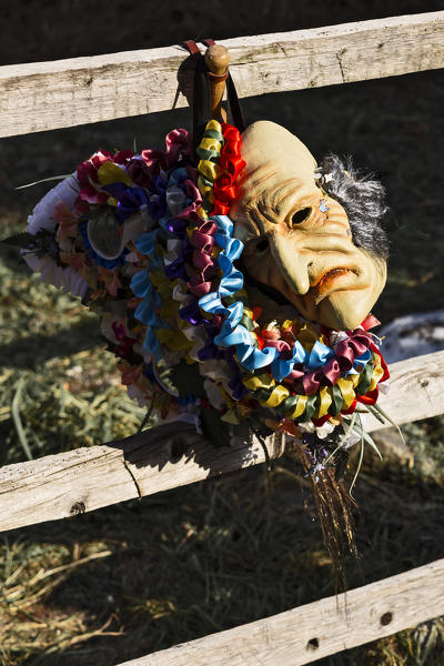 Aosta valley, Gignod, Italy. Alpine carnival Coumba Freida
