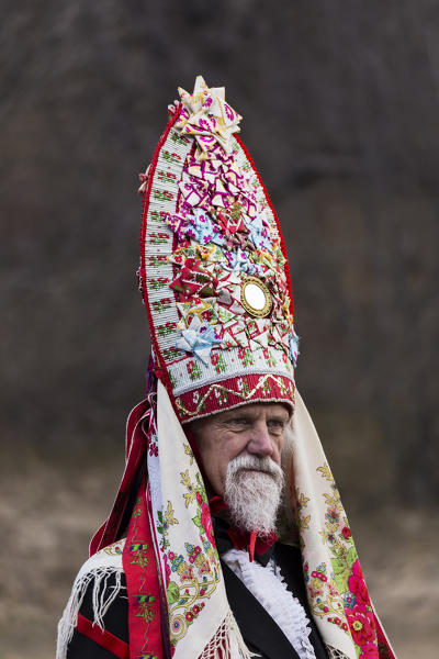 Varaita Valley (Valle Varaita), Cuneo, Sampeyre, Piedmont, Italy,Europe. Alpine historical carnival,  La Baio di Sampeyre