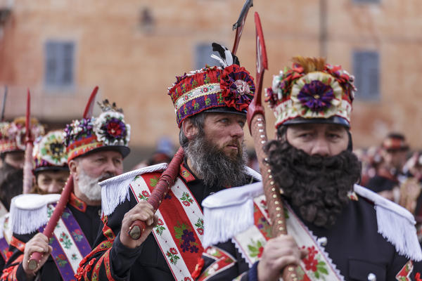 Varaita Valley (Valle Varaita), Cuneo, Sampeyre, Piedmont, Italy,Europe. Alpine historical carnival,  La Baio di Sampeyre