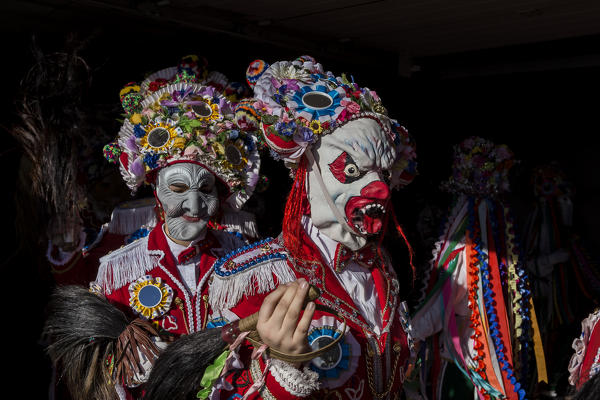 Aosta valley, Allein, Italy. Alpine carnival Coumba Freida