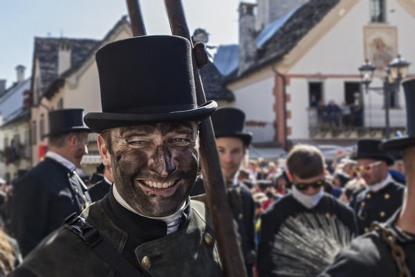 Vigezzo Valley, Santa Maria Maggiore, Verbania district, Piedmont, Italy.International Chimney sweepers gathering