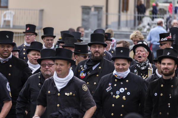 Vigezzo Valley, Santa Maria Maggiore, Verbania district, Piedmont, Italy. International Chimney sweepers gathering