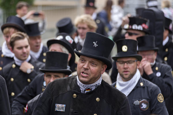 Vigezzo Valley, Santa Maria Maggiore, Verbania district, Piedmont, Italy. International Chimney sweepers gathering