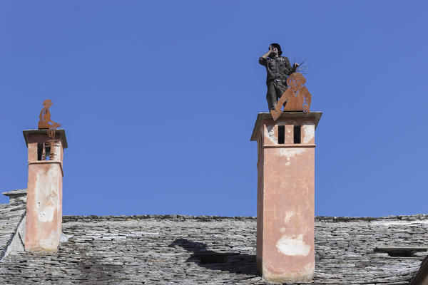 Vigezzo Valley, Santa Maria Maggiore, Verbania district, Piedmont, Italy. International Chimney sweepers gathering