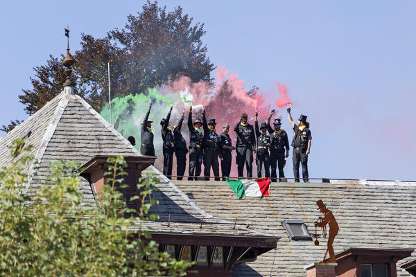 Vigezzo Valley, Santa Maria Maggiore, Verbania district, Piedmont, Italy. International Chimney sweepers gathering