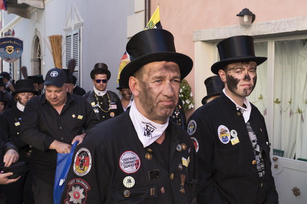 Vigezzo Valley, Santa Maria Maggiore, Verbania district, Piedmont, Italy. International Chimney sweepers gathering