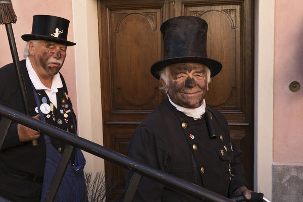 Vigezzo Valley, Santa Maria Maggiore, Verbania district, Piedmont, Italy. International Chimney sweepers gathering