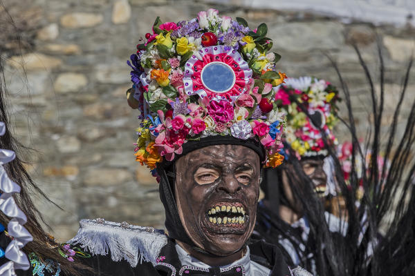 Aosta Valley,Gran San Bernardo Valley,Saint-Oyen,Italy, Europe. Alpine carnival Coumba Freida of Saint-Oyen