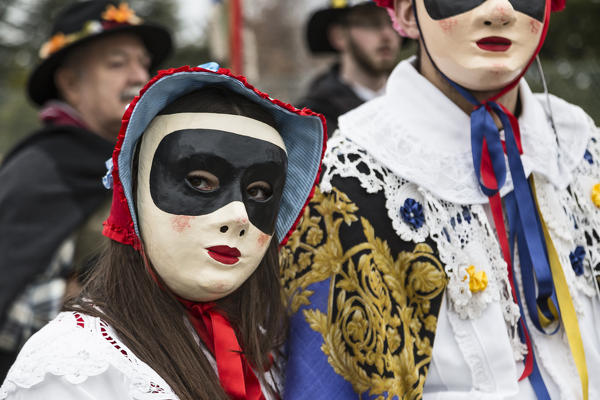 Rocca Grimalda, Alessandria, Piedmont, Italy. Traditional carnival La Lachera of Rocca Grimalda
