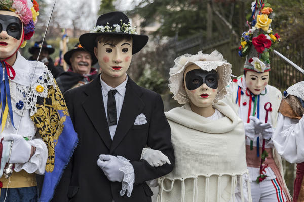 Rocca Grimalda, Alessandria, Piedmont, Italy. Traditional carnival La Lachera of Rocca Grimalda
