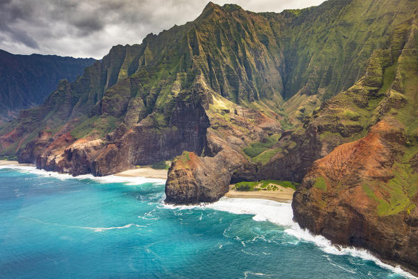 Na Pali coast State Wilderness area, north western side of Kauai island, Hawaii, USA