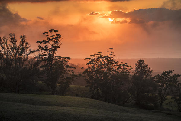 Sunset near Haleakala crater, Maui island, Hawaii, USA