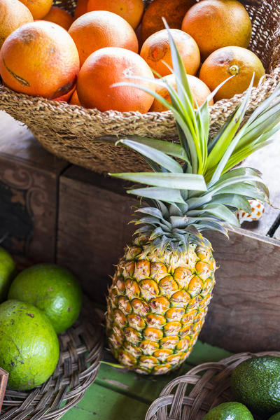 Fruits from local trees, Hana, Maui island, Hawaii, USA