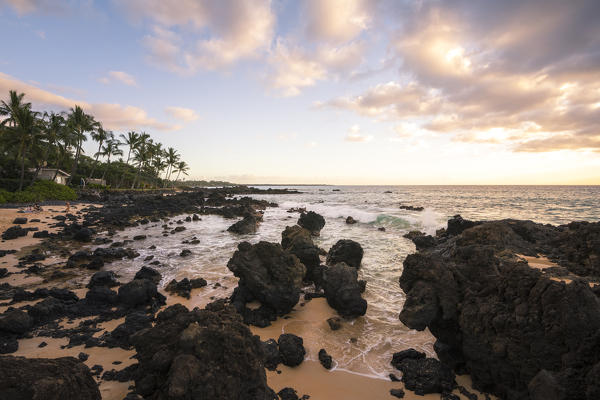 Sunset in Maui near Kihei, Maui Island, Hawaii, USA