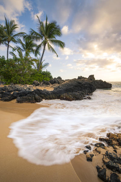 Sunset in Maui near Kihei, Maui Island, Hawaii, USA