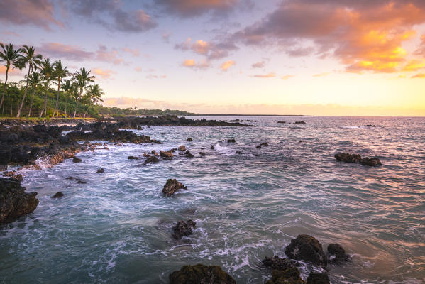 Sunset in Maui near Kihei, Maui Island, Hawaii, USA