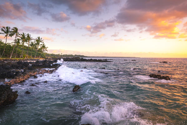 Sunset in Maui near Kihei, Maui Island, Hawaii, USA