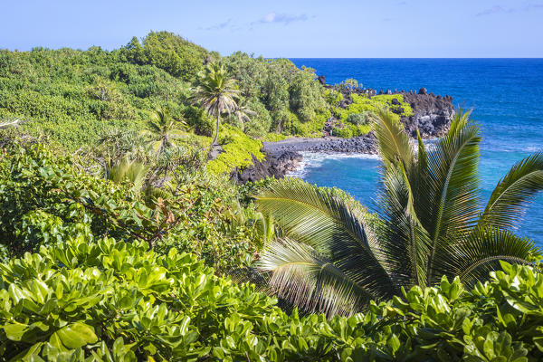 A view from the famous Road to Hana, Maui island, Hawaii, USA