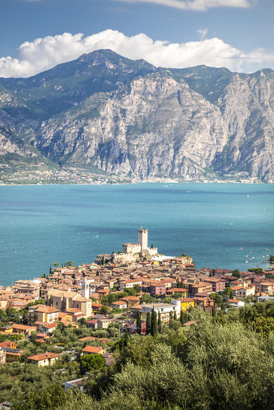 Malcesine, a small village with an historic castle on Garda Lake coast. Verona province, Veneto, Italy.