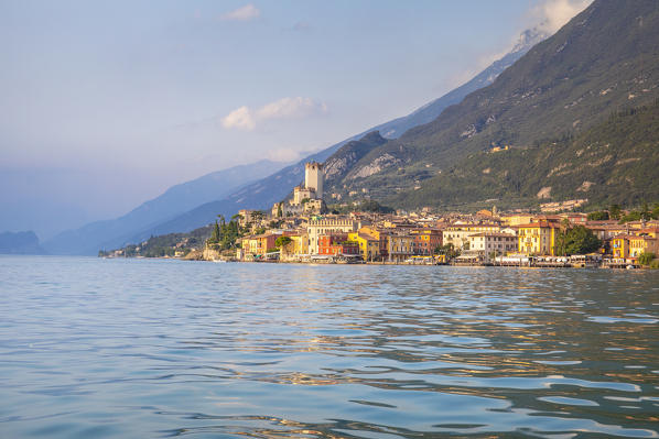 Malcesine, a small village with an historic castle on Garda Lake coast. Verona province, Veneto, Italy.