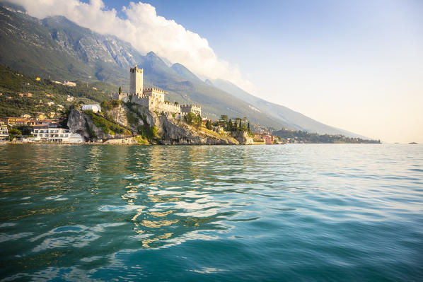 Malcesine, a small village with an historic castle on Garda Lake coast. Verona province, Veneto, Italy.