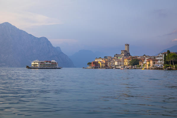 Malcesine, a small village with an historic castle on Garda Lake coast. Verona province, Veneto, Italy.