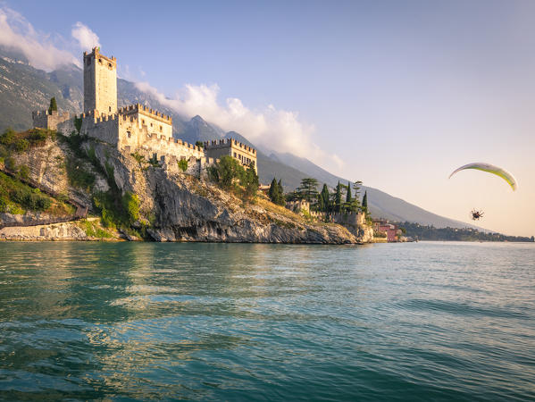 Malcesine, a small village with an historic castle on Garda Lake coast. Verona province, Veneto, Italy.