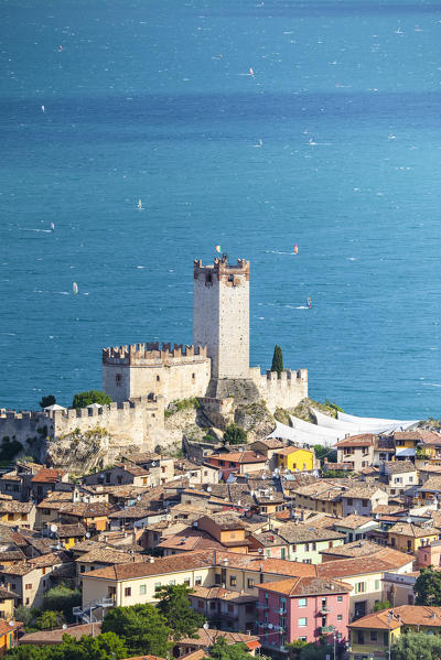 Malcesine, a small village with an historic castle on Garda Lake coast. Verona province, Veneto, Italy.