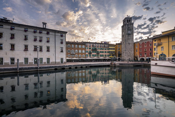 Riva del Garda at sunrise, Garda Lake, Trentino Alto Adige, Italy