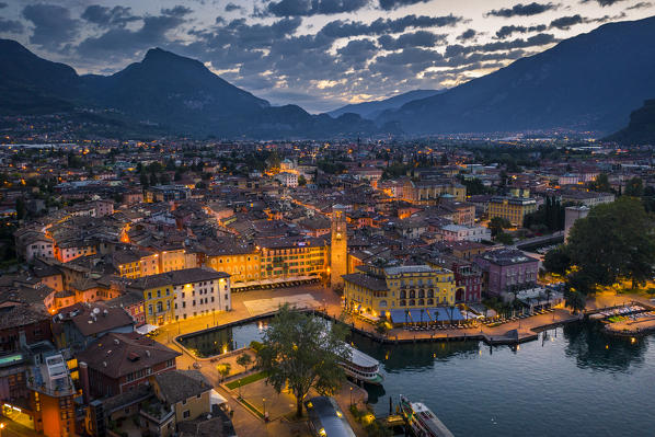 Riva del Garda at sunrise, Garda Lake, Trentino Alto Adige, Italy