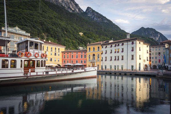 Riva del Garda at sunrise, Garda Lake, Trentino Alto Adige, Italy