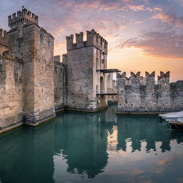 Sirmione historic village and castle, Brescia province, Lombardy, Italy