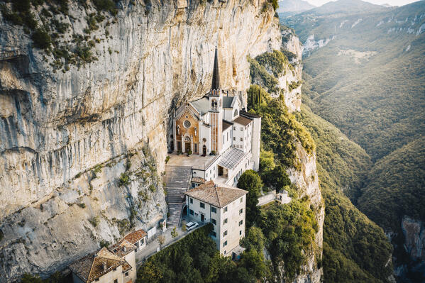 Madonna della corona sanctuary, Ferrara di Monte Baldo, Verona Province, Garda Lake, Veneto, Italy