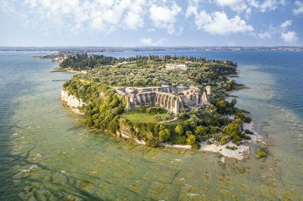 Sirmione ancient roman Catullo thermal baths, Sirmione, Garda Lake, Brescia province, Lombardy, Italy