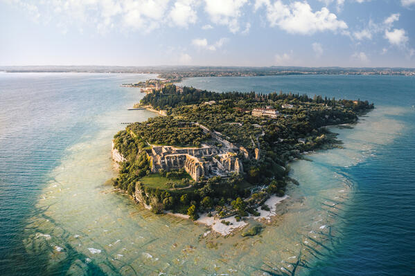 Sirmione ancient roman Catullo thermal baths, Sirmione, Garda Lake, Brescia province, Lombardy, Italy