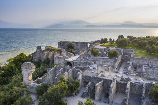 Sirmione ancient roman Catullo thermal baths, Sirmione, Garda Lake, Brescia province, Lombardy, Italy