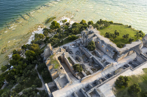 Sirmione ancient roman Catullo thermal baths, Sirmione, Garda Lake, Brescia province, Lombardy, Italy