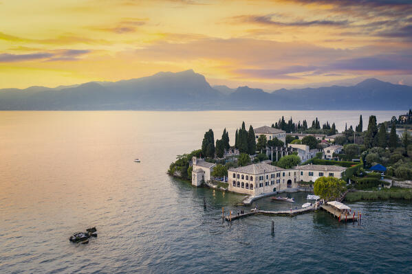 San Vigilio point, Garda lake, Verona province, Veneto, Italy