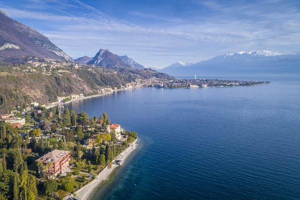 Aerial view of Garda Lake, Brescia Province, Lombardy, Italy