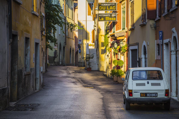 A small road trough Villa di Gargnano. Garda Lake, Brescia Province, Lombardy, Italy