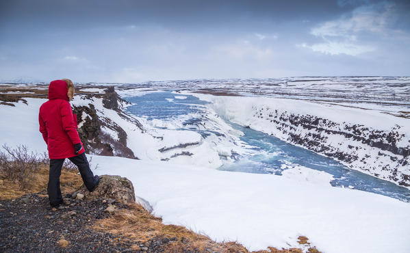 Gullfoss waterfall, Golden Circle, Haukaladur, Iceland