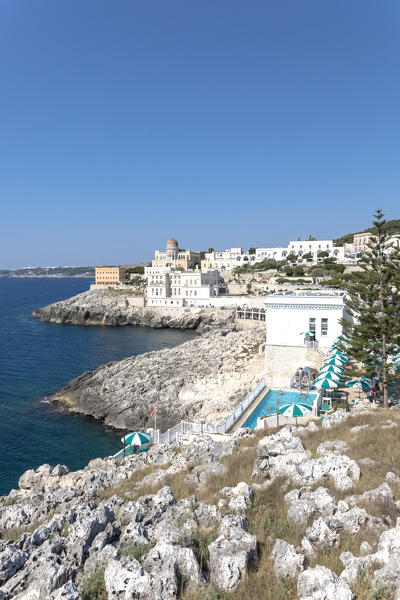 View of Santa Cesarea Terme village, Lecce district, Apulia, Italy