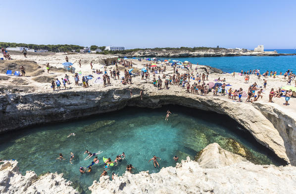 Grotta della Poesia, Roca vecchia village, Lecce district, Apulia, Italy