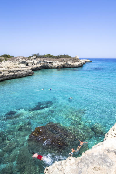 Cliff of Roca Vecchia, Melendugno village, Lecce district, Salento, Apulia, Italy