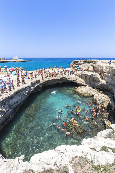 Grotta della Poesia, Roca Vecchia Village, Lecce district, Salento, Apulia, Italy