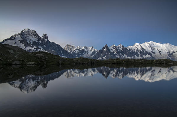 Chamonix, Lac Chesery, Mount Blanc, France